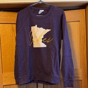 Purple 'Vikes' Minnesota Sweatshirt with Gold Accent